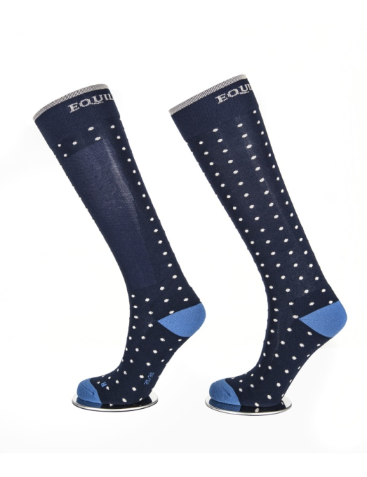 Equiline Unisex Socks Dot Blue