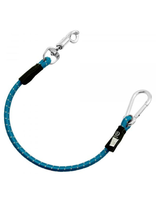 Imperial Riding Trailer Anbinder elastic 60cm Turquoise silver