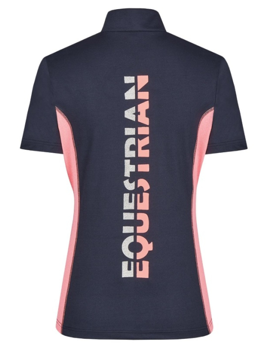 Busse Turnier-Shirt Equestrian navy (coral)