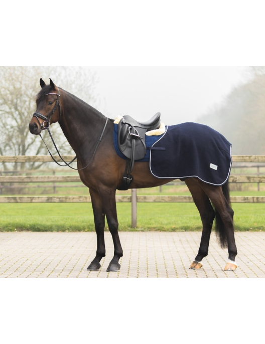 QHP Exercise Rug Wool  Quarter navy