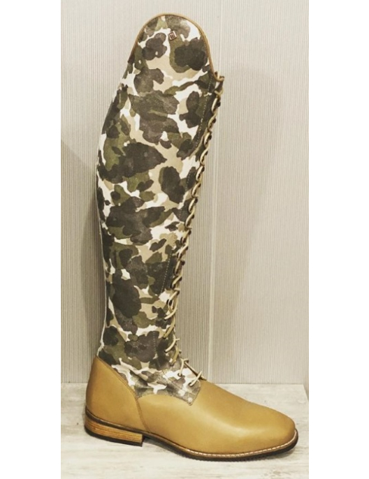 DeNiro Riding Boots S8603 Camouflage suede white