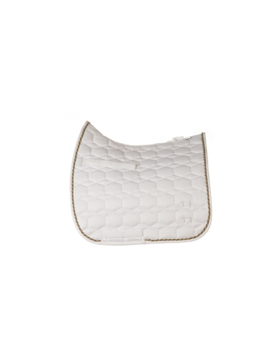 Mattes Saddle Pad Competition-Collection white/ without Lambskin Tricolor Cord