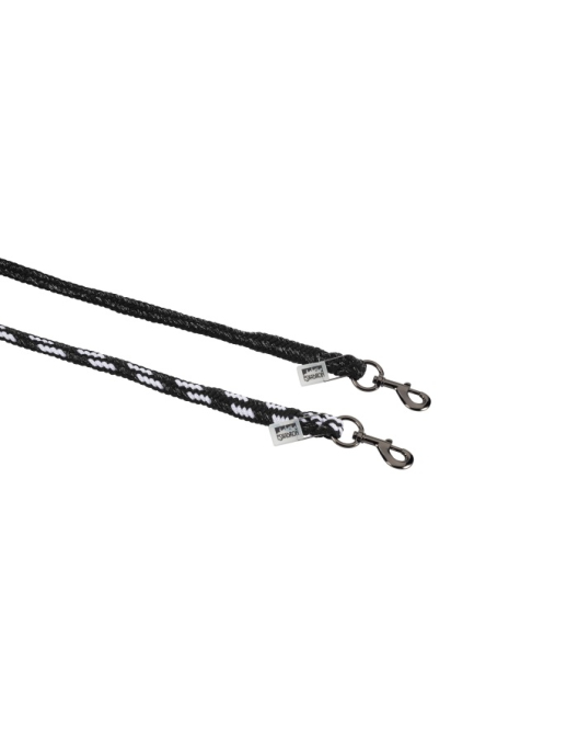Eskadron Lead Rope Snap Hook DURALASTIC Platinum Pure 20 S/S white/ black/black lurex
