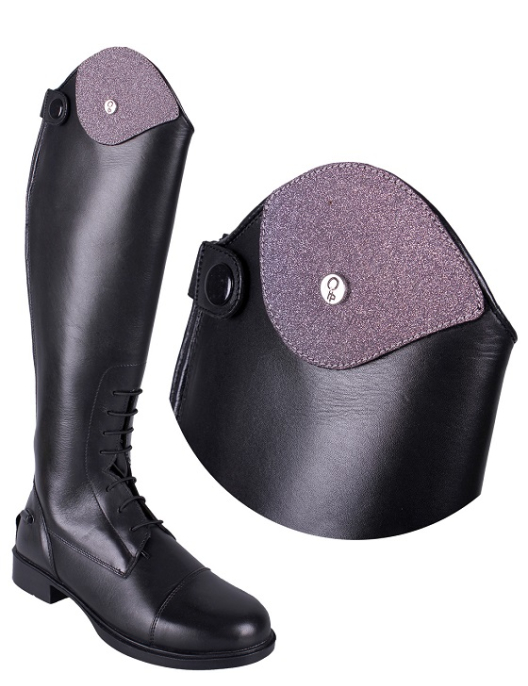 QHP Riding Boots Top Romy Glitter pink