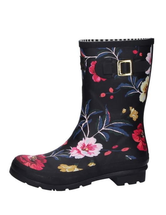 Joules Gummistiefel Molly Welly, BlackFlorl