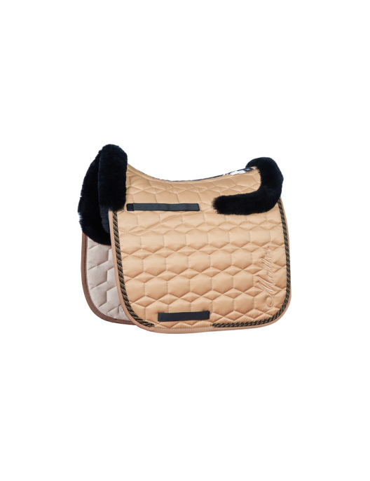 Mattes Saddle Pad Deluxe 20/SAND border front and &nbsp;back Lambskin in seating area