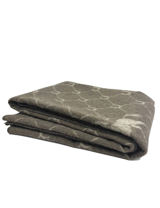 Adamsbro Blanket made of Merino Wool 130x190cm mud / beige