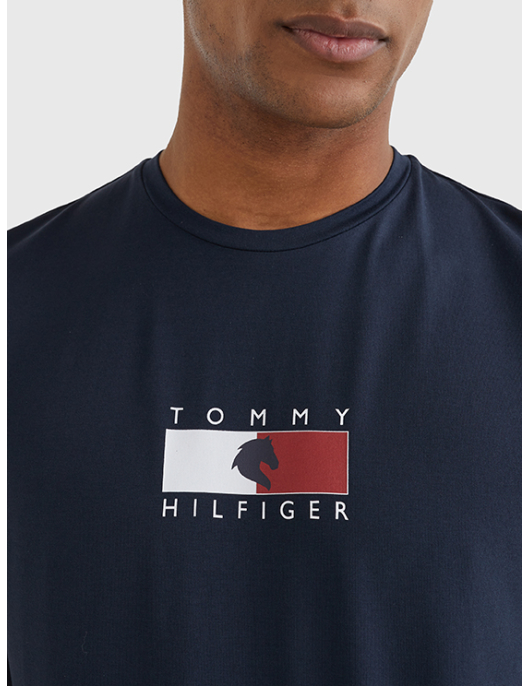 Tommy Hilfiger Equestrian Herren Rundhals T-Shirt mit Print-Logo Style